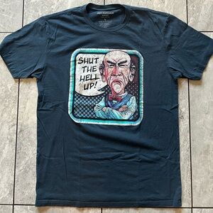 Jeff Dunham Men's Blue (Walter’s Quote) Graphic Print Short Sleeve T-Shirt L